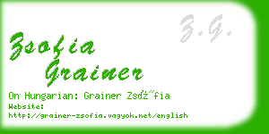 zsofia grainer business card